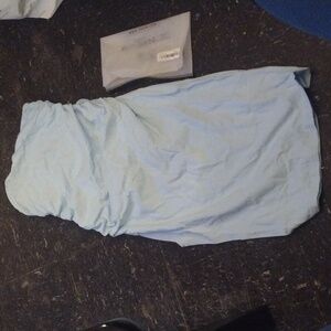 Brand new size small light blue strapless dress-0566